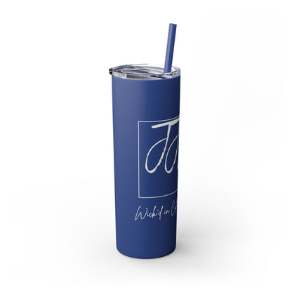 JJL Candle Co. 20oz Skinny Tumbler with Straw - Stylish Design for Coffee Lovers