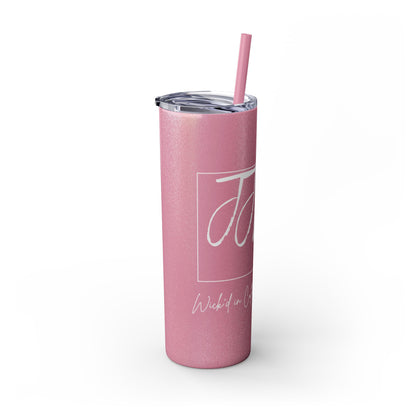 JJL Candle Co. 20oz Skinny Tumbler with Straw - Stylish Design for Coffee Lovers