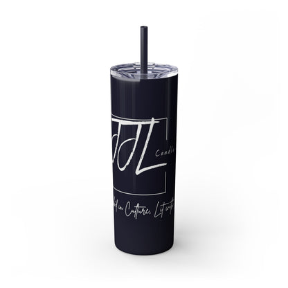 JJL Candle Co. 20oz Skinny Tumbler with Straw - Stylish Design for Coffee Lovers