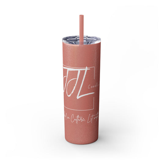JJL Candle Co. 20oz Skinny Tumbler with Straw - Stylish Design for Coffee Lovers