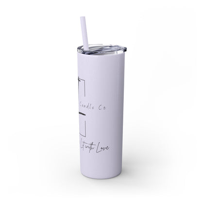 JJL Candle Co. 20oz Skinny Tumbler with Straw - Stylish Design for Coffee Lovers