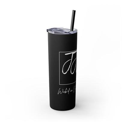 JJL Candle Co. 20oz Skinny Tumbler with Straw - Stylish Design for Coffee Lovers
