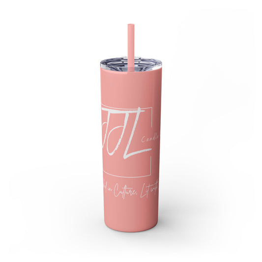 JJL Candle Co. 20oz Skinny Tumbler with Straw - Stylish Design for Coffee Lovers