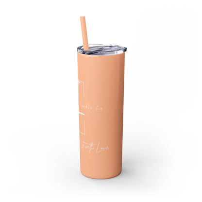 JJL Candle Co. 20oz Skinny Tumbler with Straw - Stylish Design for Coffee Lovers